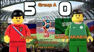 🔥 Россия vs СаудАравия 50 • World Cup 2018 All Goals Highlights Lego Football [upl. by Olemrac326]