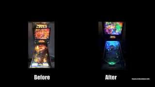 Williams Fish Tales Pinball LED Conversion Before and After [upl. by Yclek]