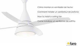 Cómo montar un ventilador de techo  How to install a ceiling fan [upl. by Aihsotan]