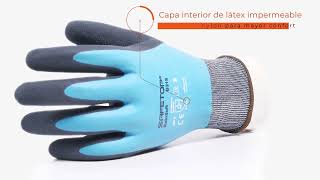 Guante impermeable latex 18g bicapa Ref G319 RAINSOFT [upl. by Rickart280]