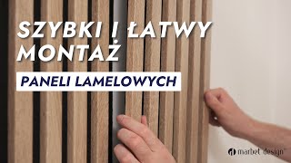 Jak zamontować panele lamelowe na filcu  Montaż paneli lamelowych krok po kroku [upl. by Elga552]