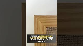 Create a Gorgeous DIY Wood Headboard from Plywood in Just a Few Hours headboard interiordesign [upl. by Renaxela810]