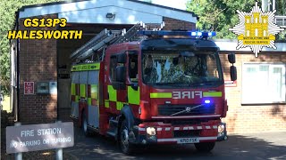 RETAINED Halesworth rush to Major HEATH FIRE  Suffolk Fire and Rescue [upl. by Tnomyar]