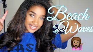 Loose Beach Waves Hair Tutorial [upl. by Nylecaj]