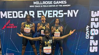 116th Millrose Games  32825  5008 2nd Leg  1st Place [upl. by Selyn]