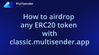 How to airdrop any ERC 20 token with multisender app [upl. by Yorztif]