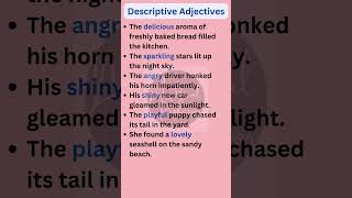 Descriptive Adjectives Examples  English Grammar shorts [upl. by Nomyaw]