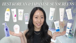 ☀️ Top 10 Korean amp Japanese Sunscreens 🇯🇵🇰🇷  Best Asian Sunscreens with NO white cast or pilling [upl. by Zilada234]