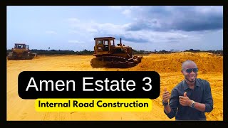 Amen Estate 3 Internal Road Construction Lekki epe expressway Lagos ibejulekki amenestate land [upl. by Enaywd158]