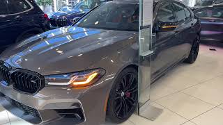 2023 BMW M5 Competition Alvite Grey with Aragon BrownBlack Full Merino Lthr [upl. by Linders]