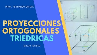 PROYECIONES OROTOGONALES TRIEDRICAS Linea recta horizontal [upl. by Anividul123]