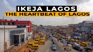 LAGOS NIGERIA  IKEJA  WALKING IN THE HEART OF LAGOS [upl. by Aisayn]