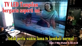 memperbaiki TV LED LG 43quot gambar bergaris naik turun [upl. by Ahsinra98]