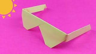 Comment fabriquer des lunettes de soleil en papier  Lunettes de soleil origami  pliage de papier [upl. by Nellac]