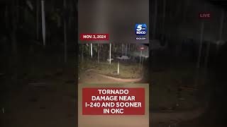 Tornado damage found and car flipped over in Oklahoma City neighborhood [upl. by Eednus704]