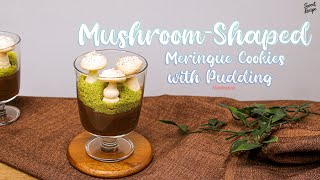 MushroomShaped Meringue Cookies with Pudding Recipe [upl. by Ynaffad783]