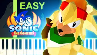 Aurora Icefield  SONIC THE FIGHTERS  EASY Piano Tutorial [upl. by Rydder]