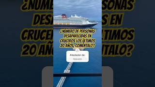 Comenta el número de personas que crees que han desaparecido en barcos cruceros los últimos 20 años [upl. by Nolubez]