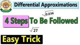 Differential Approximations  Application Of Derivative  Class12 Mathematics  Simple Trick [upl. by Calderon]