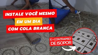 INSTALAÇÃO PISO VINÍLICO EM MANTA EM CERÂMICA E EM CONTRAPISO  PASSO A PASSO DE TUDO  REFORMA PT 3 [upl. by Jeffrey]