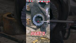 Installing IMT Lift Axle Spindle Part 2 of 2 shorts axlespindle viral truck trailer knuckle [upl. by Agnot576]