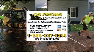 Chip Seal Driveway over a older asphalt driveway By CD PAVING amp SEAL COATING wwwcdpavingnet [upl. by Rosina]