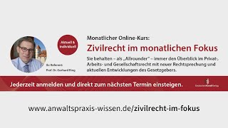 Zivilrecht im monatlichen Fokus Negative GoogleBewertung einer Anwaltskanzlei [upl. by Yllor701]