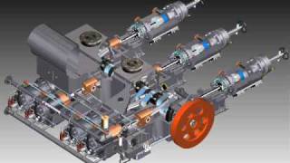 Camerons Compression Systems Group AJAX 2804 LE Compressor Engine [upl. by Nomyaw]