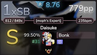 88⭐ Bonk  YampCo  Daisuke mophs Expert DT 9950 31  779pp 1xSB  osu [upl. by Guy]