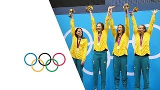 Australia Set New Olympic 4 x 100m Freestyle Record  London 2012 Olympics [upl. by Nnyled]