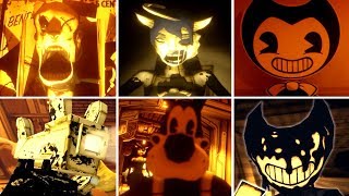 All Jumpscares Bendy and the Ink Machine 3  BATIM Chapter 3 [upl. by Abehshtab]