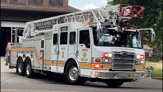 Denver CO Fire Department Truck 8 Responding from Quarters [upl. by Aelyk]