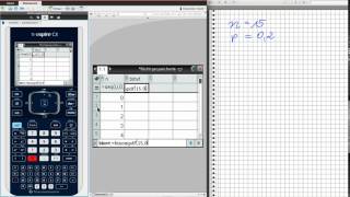 TInspire Binomialverteilung grafisch und mit Tabelle darstellen [upl. by Amary]