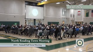 2024 North Reading Annual Fall Town Meeting 100724 [upl. by Lyj]