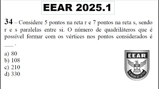 EEAR 20251  ÓTIMA EXPLICAÇÃO  Considere 5 pontos na reta r e 7 pontos na reta s sendor e s paral [upl. by Akirdnas575]