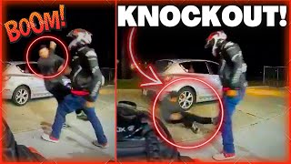 KNOCKOUT  WHEN BIKER FIGHTS BACK  BIKERS ROAD RAGE  Epic amp Unexpected Moto Moments 2023  Ep176 [upl. by Htial]