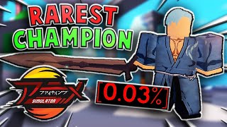 RAREST CHAMPION BERCOULI SHOWCASE In ANIME FIGHTING SIMULATOR CHAPTER 2 [upl. by Nnahgiel]