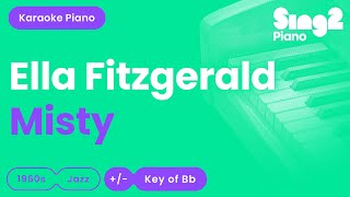 Ella Fitzgerald  Misty Piano Karaoke [upl. by Anaeed487]