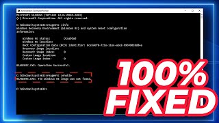 FIX  REAGENTCEXE The Windows RE image was not found ON windows 10 or windows 11 [upl. by Digirb178]