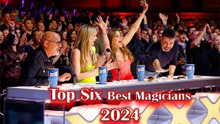 Top Six Best Magicians 2024 Britains Got Talent These auditions shocked the judges [upl. by Livvie928]