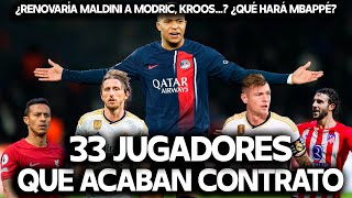 33 JUGADORES QUE ACABAN CONTRATO EN JUNIO MBAPPÉ MODRIC KROOS HERMOSO THIAGOANÁLISIS [upl. by Waylen473]