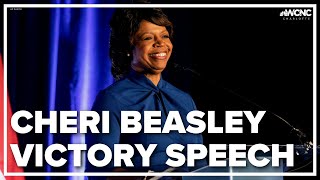 Cheri Beasley victory speech upon project win of US Senate primary [upl. by Rialc]