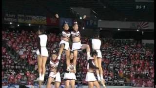 【チア】2009年（H21年）JAPAN CUP決勝（高校・大学・社会人3チーム） （Cheerleading Competition in Japan） [upl. by Wylie59]