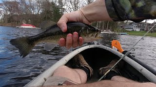 Early Spring Massachusetts lake fishing [upl. by Nref]