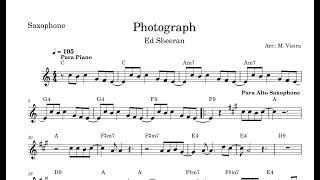 Photograph  Ed Sheeran  Partitura Saxofone [upl. by Ignacia985]