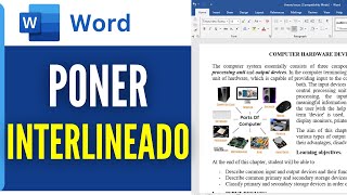 Como Poner Interlineado En Word 2024 [upl. by Noynek790]