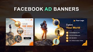 Facebook Ad Banner Design Bangla Tutorial  Social Media Banner Design Bangla Tutorial [upl. by Letnuahc]