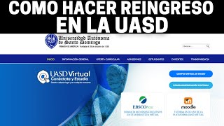 COMO HACER REINGRESO EN LA UASD [upl. by Thora433]