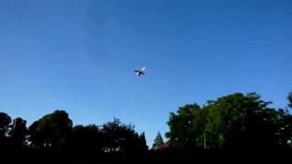 RC F18 scratch build depron slow jet MAIDEN flight with throw trim and catch [upl. by Nyleikcaj]