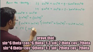 Prove that sin6xcos6x13 sin2x cos2x Prove that sin6cos613 sin2 cos2 Trigonometry [upl. by Anivahs]